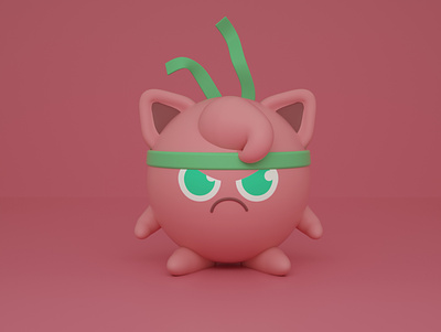 Puff!! 3d character character design cute illustration jigglypuff kawaii nintendo pokemon render satoshi tajiri