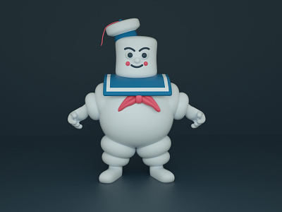 Stay Puft Marshmallow Man 3d c4d character character design cinema 4d cute ghostbusters illustration kawaii render stay puft