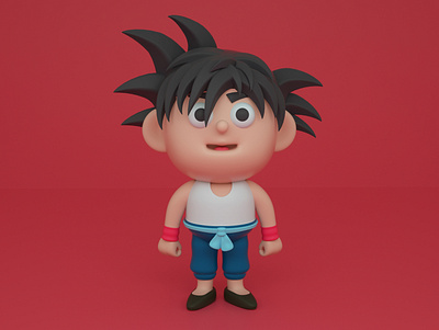 Cocun! 3d akira toriyama character character design cute dragon ball fanart goku illustration kakaroto render