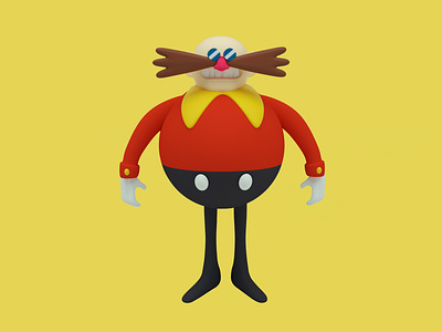 Eggman 3d character cinema 4d cute eggman illustration sega sonic sonic the hedgehog