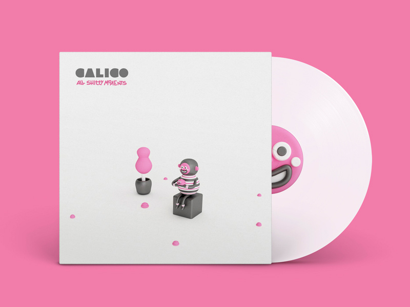 Design for Calico vynil music illustration character 3d design cover art