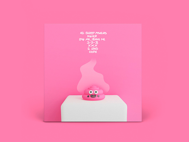 Calico - All Shitty Moments (Back) cover art design vinyl music character illustration 3d