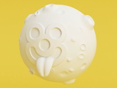 Moon Goon (Head) 3d illustration character moon goon moon