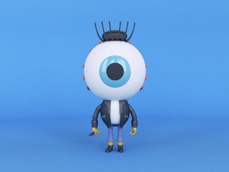 Eye Poker cinema 4d character design 3d render craig gleason ghoul eye poker