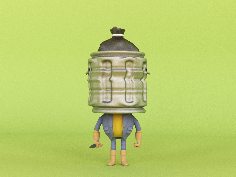 Trash Head design character design character render monster trash head illustration 3d