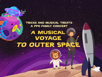 Tricks and Musical Treats: A PPO Family Concert design graphic design illustration