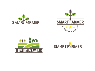 Smart Farmer Logo design botanical art branding design farm flat icon illustration illustrator logo vecter