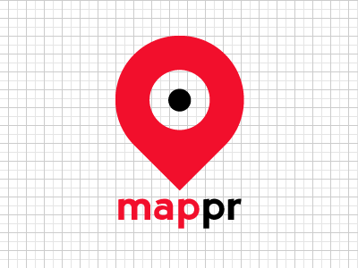 Mappr - Logo black location logo mappr red vector
