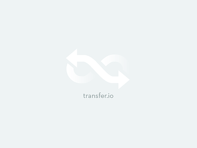transfer.io logo clay gradient inque logo transfer white