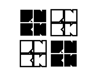 RNBK logo design cube logo rnbk