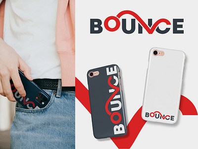 Bounce logo and mockup bounce branding design graphic design illustration logo logodesign logofolio madebymova mockup movagraphic phone case portfolio