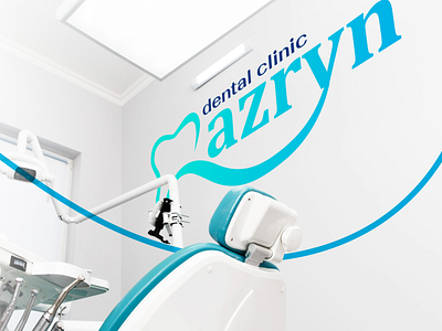Azryn Dental Clinic Logo azryn logo branding dental clinic dentist logo design graphic design logo mockup mova graphics movagraphics