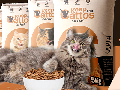 Keep The Cattos Logo branding cat food design graphic design keep the cattos logo movagraphics packaging petshop