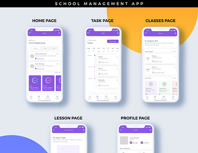 School Management - UI Design app design illustration ui vector