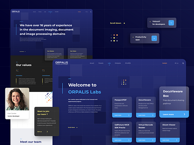 Orpalis card geometric gradient layout ui webdesign