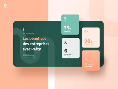 Refty cards layout numbers ui website