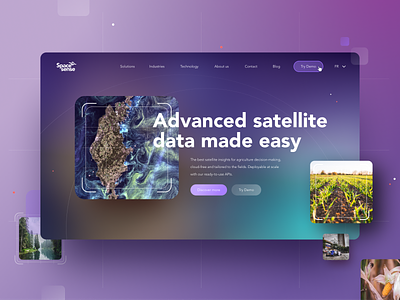 Space Sense layout logo purple space ui webdesign