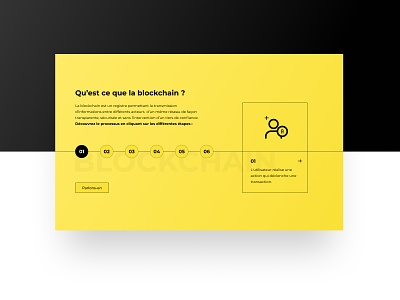 Starting Blocks bitcoin blockchain card design ethereum icon layout time time line ui yellow