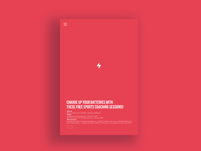 Little thunder advert battery dynamic inspiration minimal minimalist poster red sport thunder ui