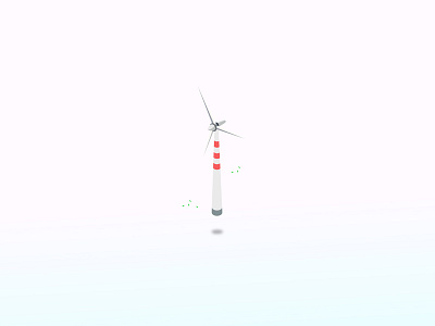 Wind turbine gradient leaf minimal minimalist turbine vector wind