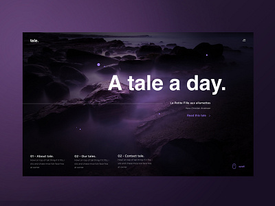 A tale a day article fairy fairytale homepage tale ui ux webdesign