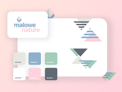 Malowe Nature brand geometric icon logo logotype minimalist nature triangle vector