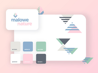 Malowe Nature brand geometric icon logo logotype minimalist nature triangle vector