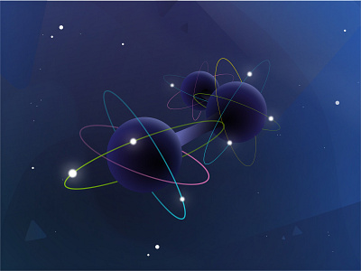 Molecular Space design gradient illustration layout molecular night sky space vector