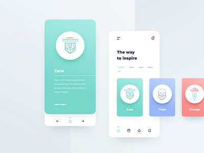 Sages app card illustration layout ui ux vector