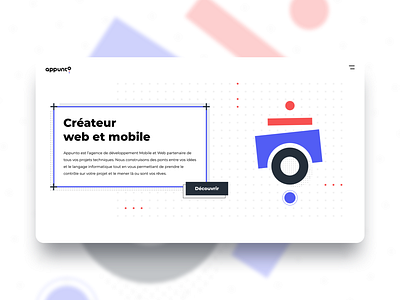 Appunto box dots geometric home page landing page layout line webdesign