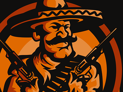 mexican cowboy artdemix character gun man mexican sombrero