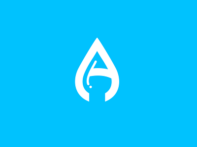 A drop a artdemix drop letter logo
