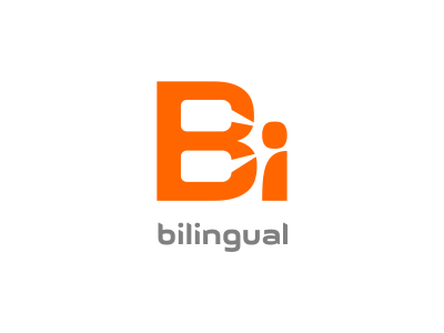 Bilingual artdemix b bi bilingual logo man