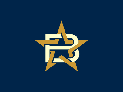 B+star b gold logo mark medal sign star symbol