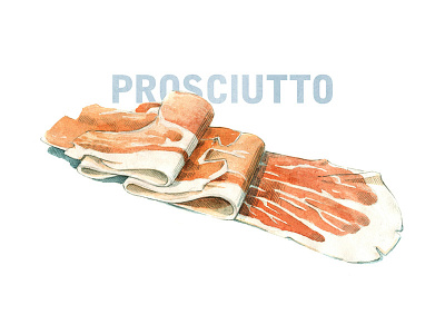 Prosciutto illustration food illustration illustration watercolor