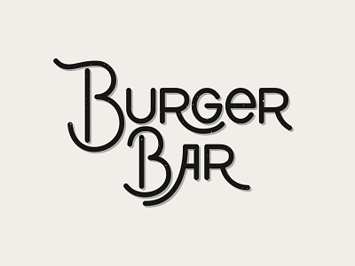 Burger Bar bar bar identity bar logo branding identity typography