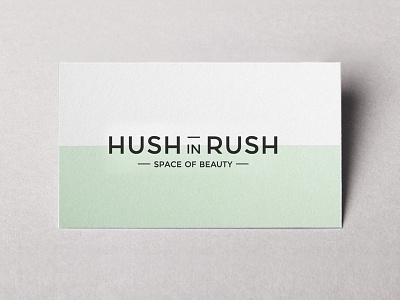 Hush in Rush logo beauty salon beauty space identity lettering logo typography