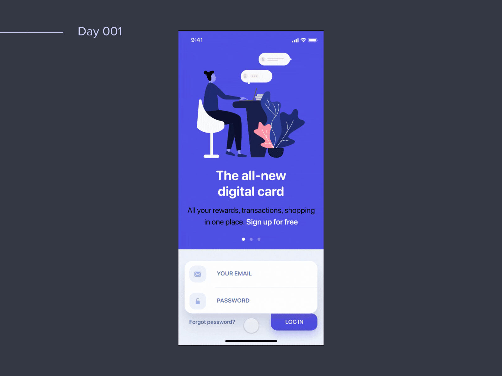 Daily Ui Day 001 animation app design motion graphics ui ux