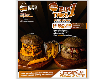 Burger Flyer 1 3d animation app branding design flyer graphic design icon illustration logo motion graphics ui