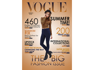 Vogue Magazine Front Cover branding design graphic design illustration ui ux vector