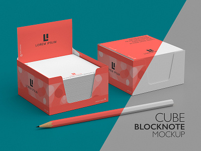 Cube Block Note Mock-Up