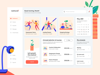 Online Course Dashboard For Leader
