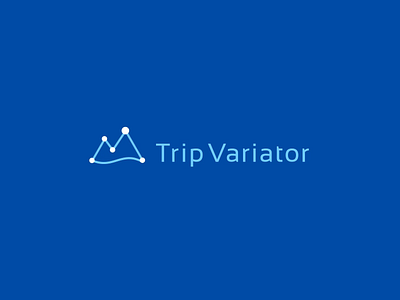 Tripvariator animation dots logo motion design mountain route trip wave
