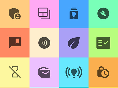 Multiple minimal icons application ui ux