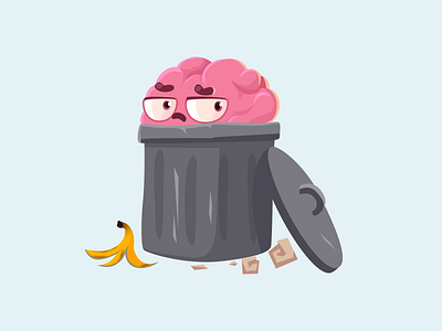 Brain in trash