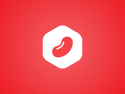 Codebeans badge bean branding code emblem logo red