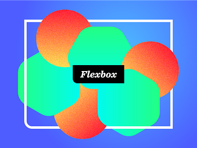 Sunset Flexbox abstract aqua blue geometric gradient graphic design green orange red simple turquoise yellow