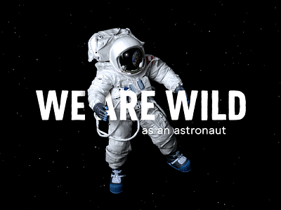 Dribbble Astronaut agency astronaut black interactive space website white wild