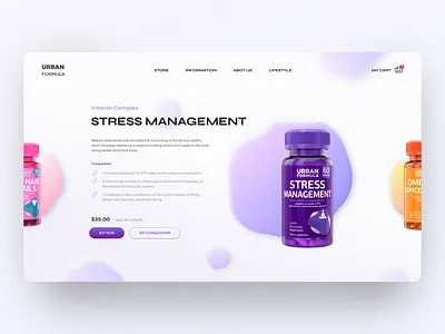 Supplements website | Vitamin shop website catalogue clean design ecommerce minimal shop simple ui ux uxui web design website