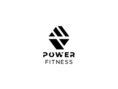 POWER FITNESS branding design flat graphic design logo minimal vector